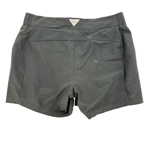 Columbia PFG Performance Black Shorts With Zipper Pockets Elastic Waist, M - Picture 2 of 8